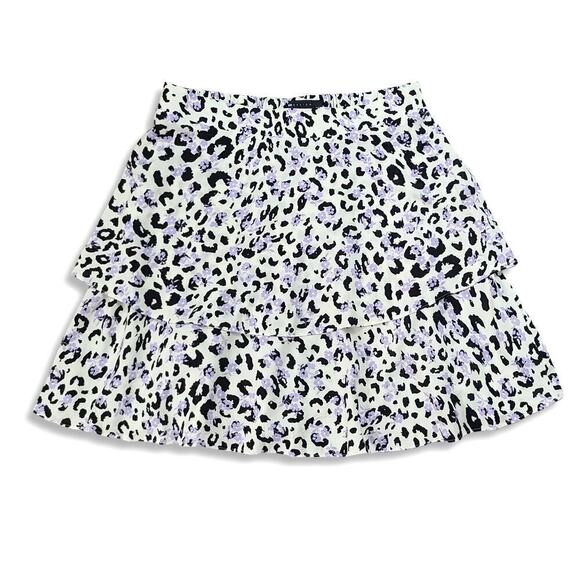 NWT ASOS Women's Leopard Print Tiered Mini Skirt - Picture 4 of 6